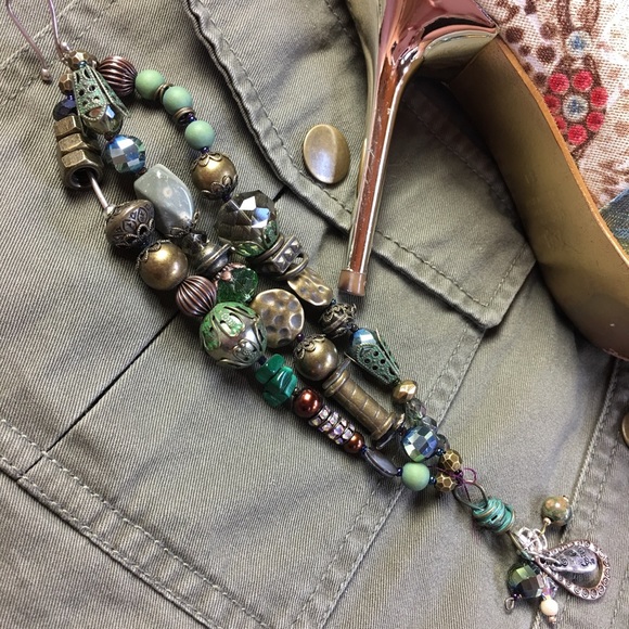 🍁🍂Faith 3 Strand Artisan 🍂Rhinestoned, Pearls. Coolest Bracelet ever!! - Picture 3 of 3